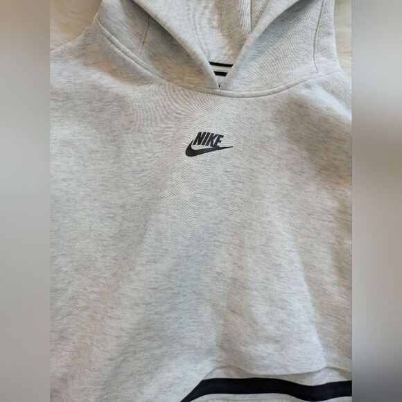 NIKE NSW Tech Fleece Asymmetrical Hoodie Sweatshirt Grey XS - Picture 5 of 7